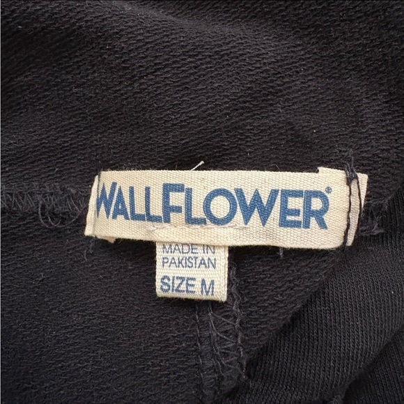 Wallflower black Cotton Jumpsuit Overalls drawstring waist M - Picture 10 of 11